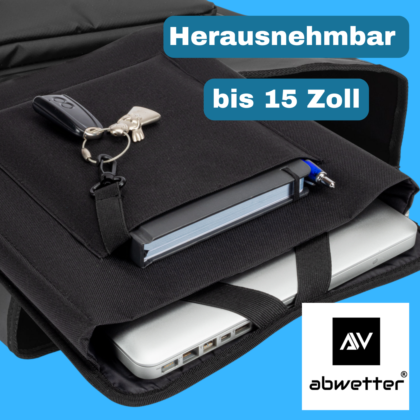 Fahrradtasche/Rucksack für Gepäckträger Wasserdicht -incl. Kratzschutz Carbon
