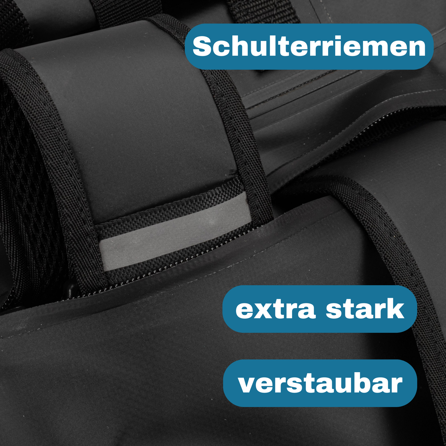 Fahrradtasche/Rucksack für Gepäckträger Wasserdicht -incl. Kratzschutz Carbon