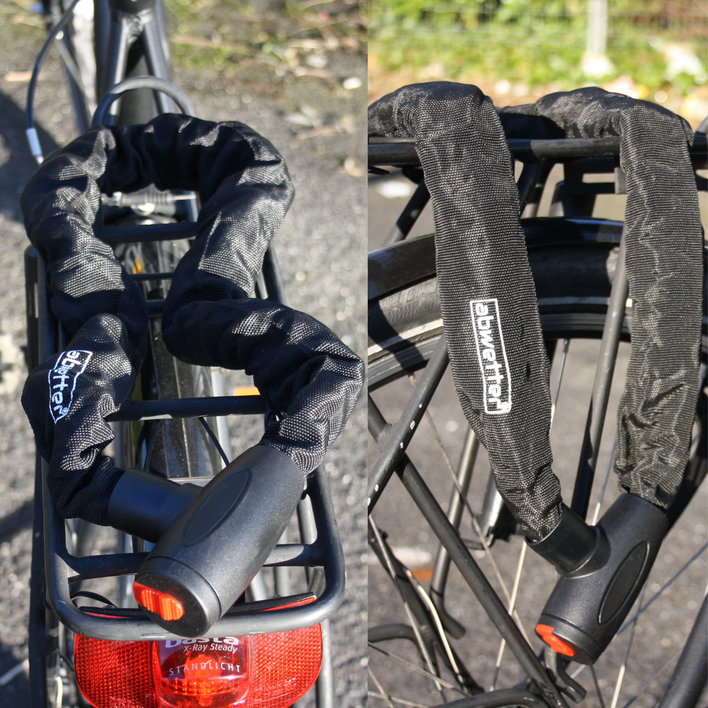 Fahrrad Kettenschloss 10 mm gehärteter Stahl mit Textilhülle – Diebstahlschutz | abwetter
