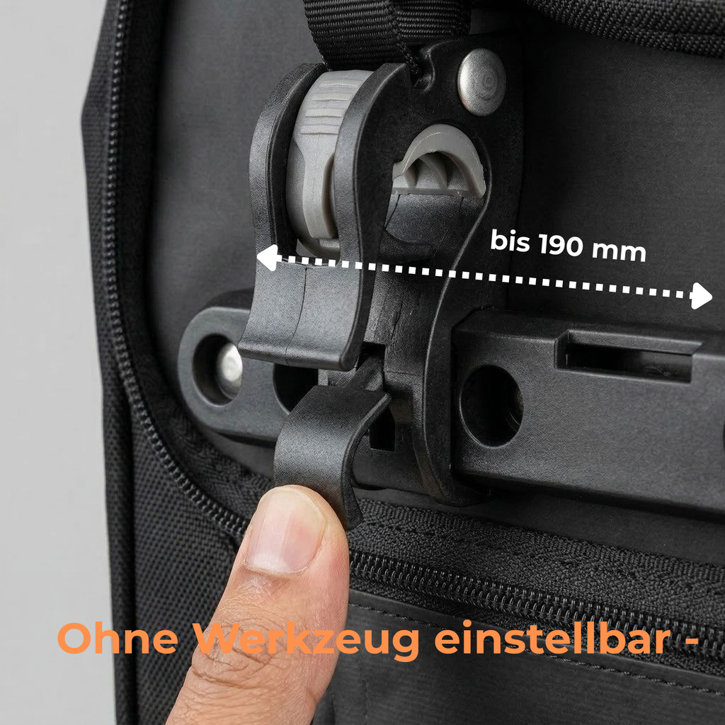 abwetter Fahrradtasche Montage am Gepäckträger Fahrrad