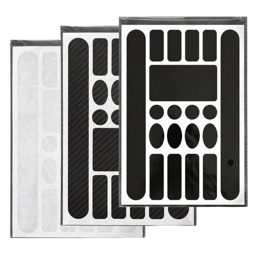 Fahrrad Rahmenschutz Aufkleber Set aus Carbonfolie – selbstklebende Schutzfolie für Fahrradrahmen, Mountainbike, Trekkingrad und E-Bike