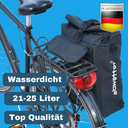 Fahrradtasche/Rucksack für Gepäckträger Wasserdicht -incl. Kratzschutz Carbon
