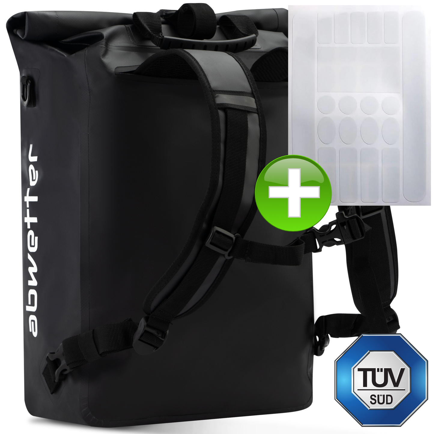 Fahrradtasche/Rucksack für Gepäckträger Wasserdicht -incl. Kratzschutz Transparent