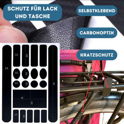 Fahrradtasche/Rucksack für Gepäckträger Wasserdicht -incl. Kratzschutz Carbon