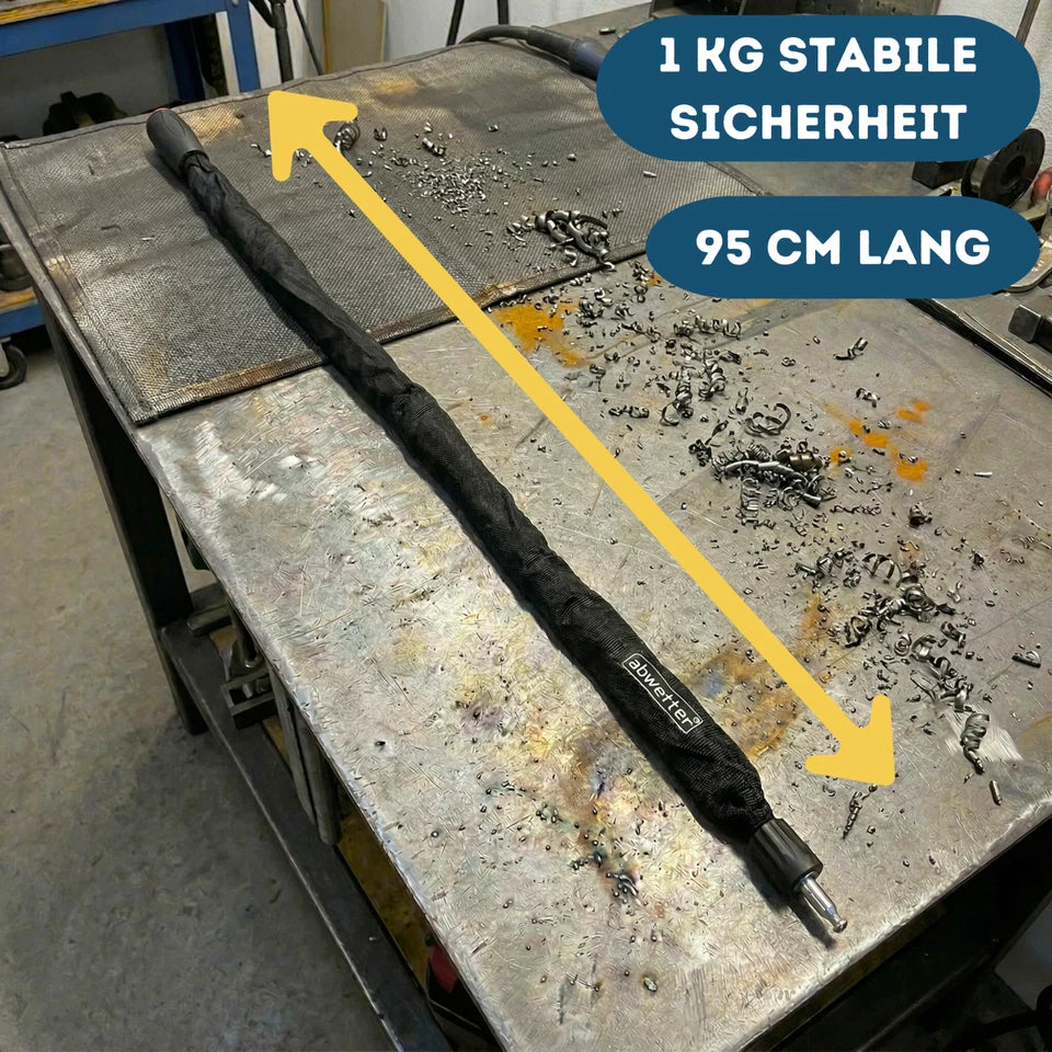 abwetter Fahrrad Kettenschloss 8 mm stabile Stahlkette Diebstahlschutz
